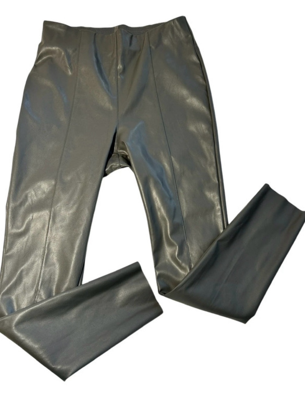 H&M Stylish Chic Gray Faux Leather Pants